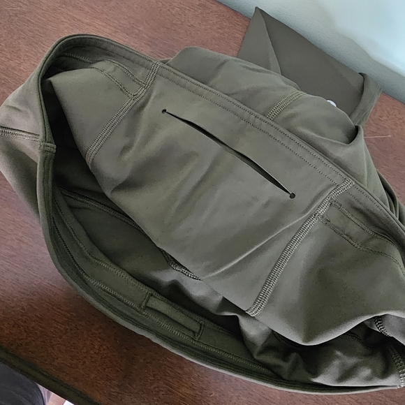 Lululemon Base Pace High Rise Crop 23" in Dark Olive Green - Picture 8 of 10